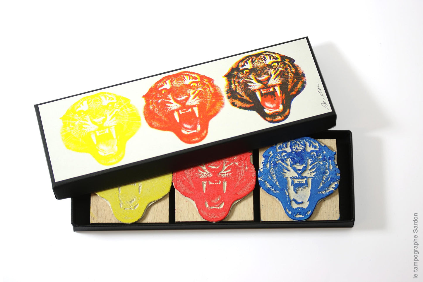 Tigre en trois couleurs