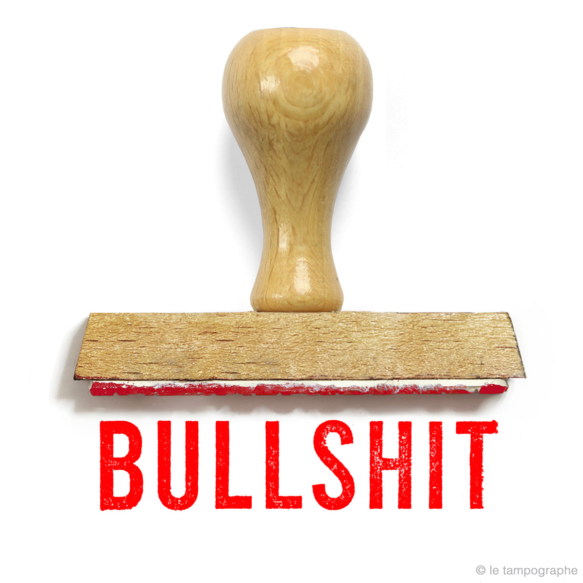 Tampon En Bois "Bullshit" – Tampon Encreur Humour Bureau – Idée Cadeau Drôle