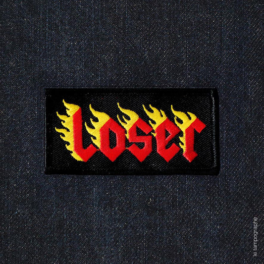 EMBROIDERED Iron On Patches Appliques Transfers Biker Patch Badges Get In Loser - Foto 5